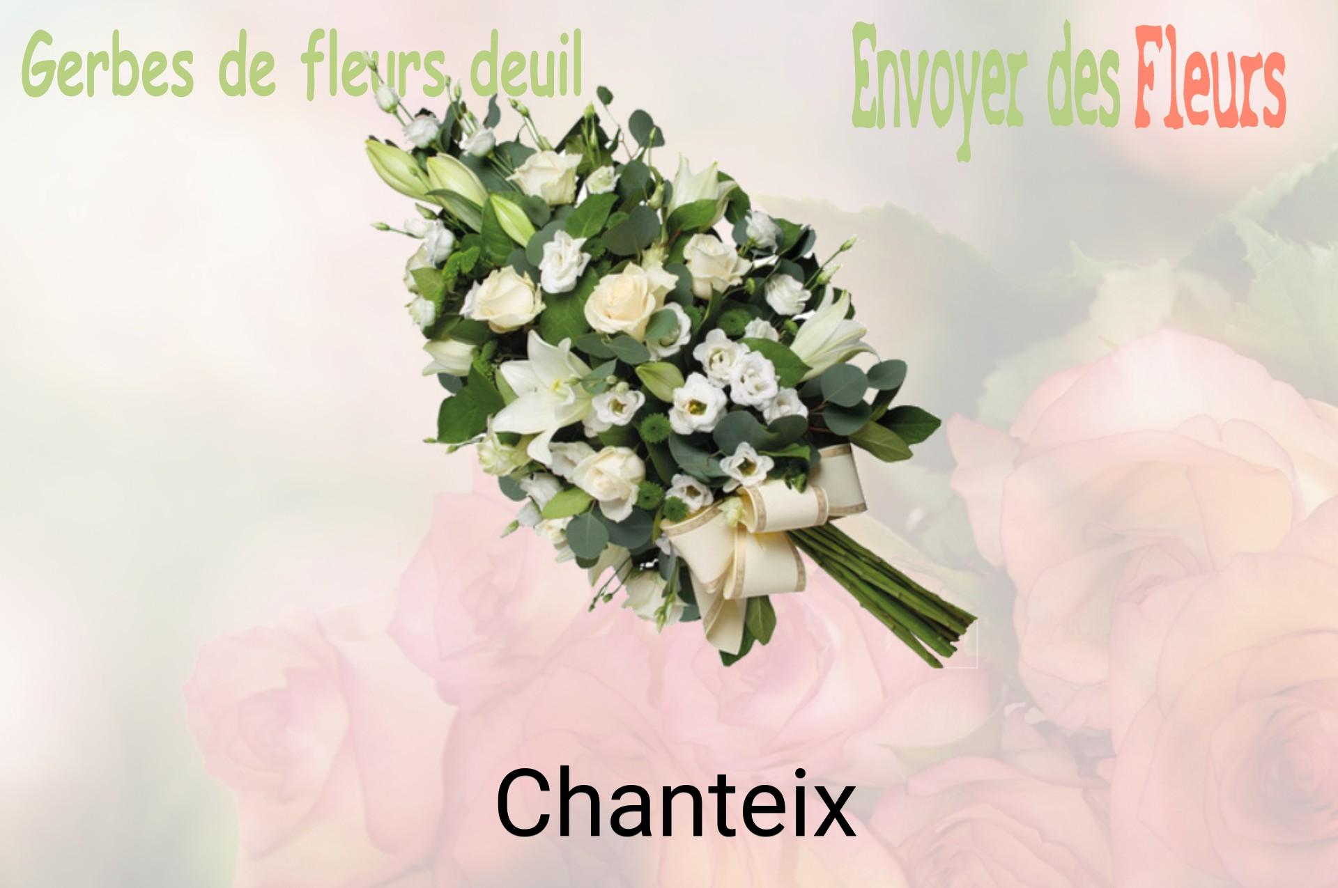 Gerbe de fleurs de deuil livrée à Chanteix